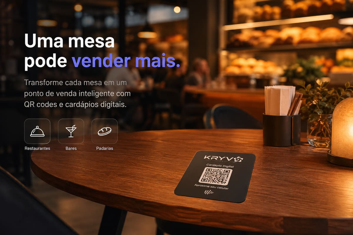 QR Code na padaria - Kryvo