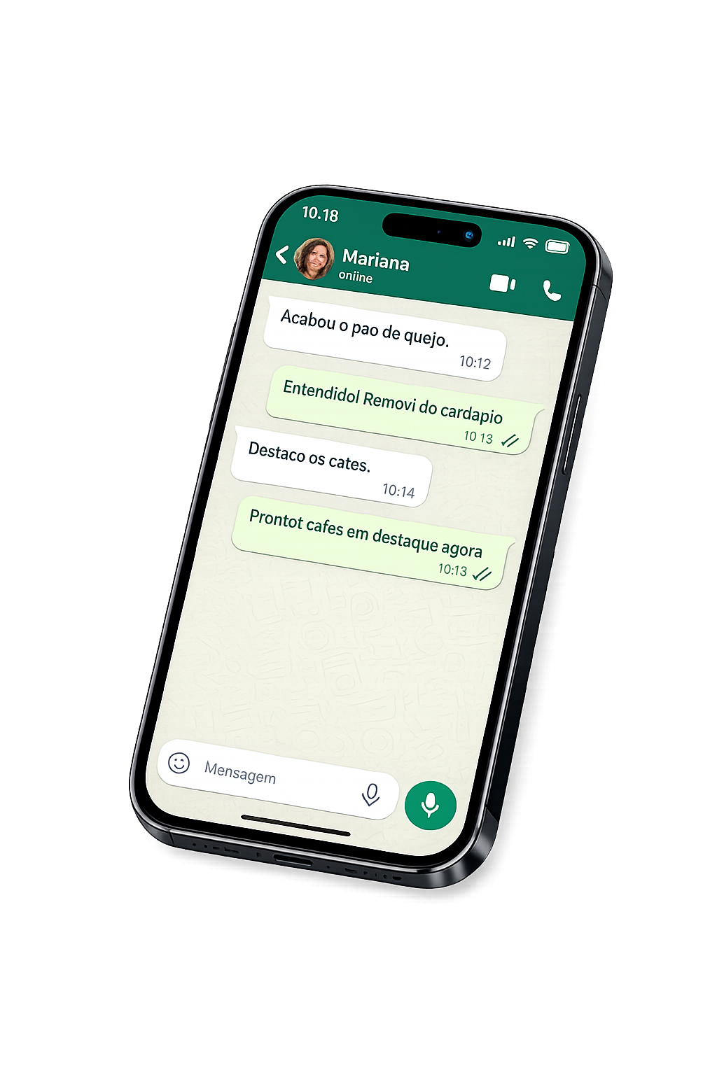 Controle via WhatsApp - ZAG